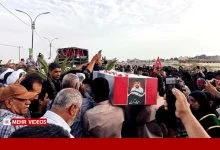 تشییع پیکر شهید حامد اکاتی در رامیان با حضور مردم